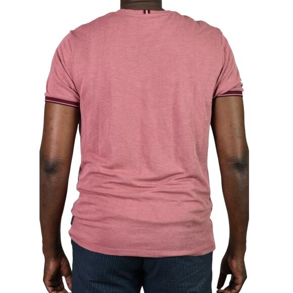 Ted Baker T Shirt Pink Crew Neck Short Sleeves Regular Fit Cotton Size XXL Mens - Picture 2 of 11